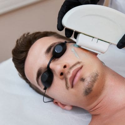 depilación laser facial hombres